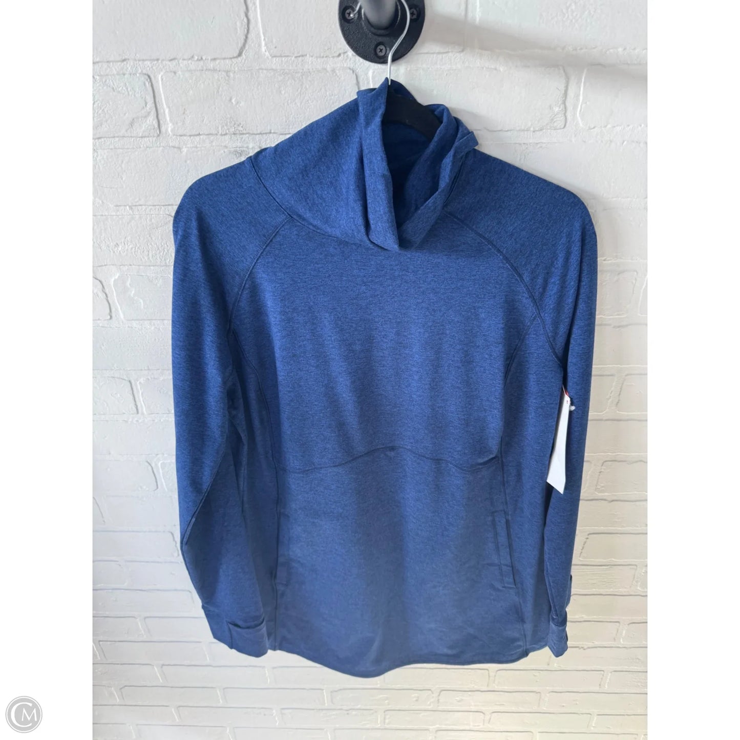 Athletic Top Long Sleeve Collar By Duluth Trading In Blue, Size: M