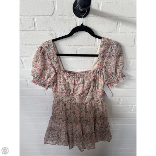 Dress Casual Short By Altard State In Cream & Pink, Size: S