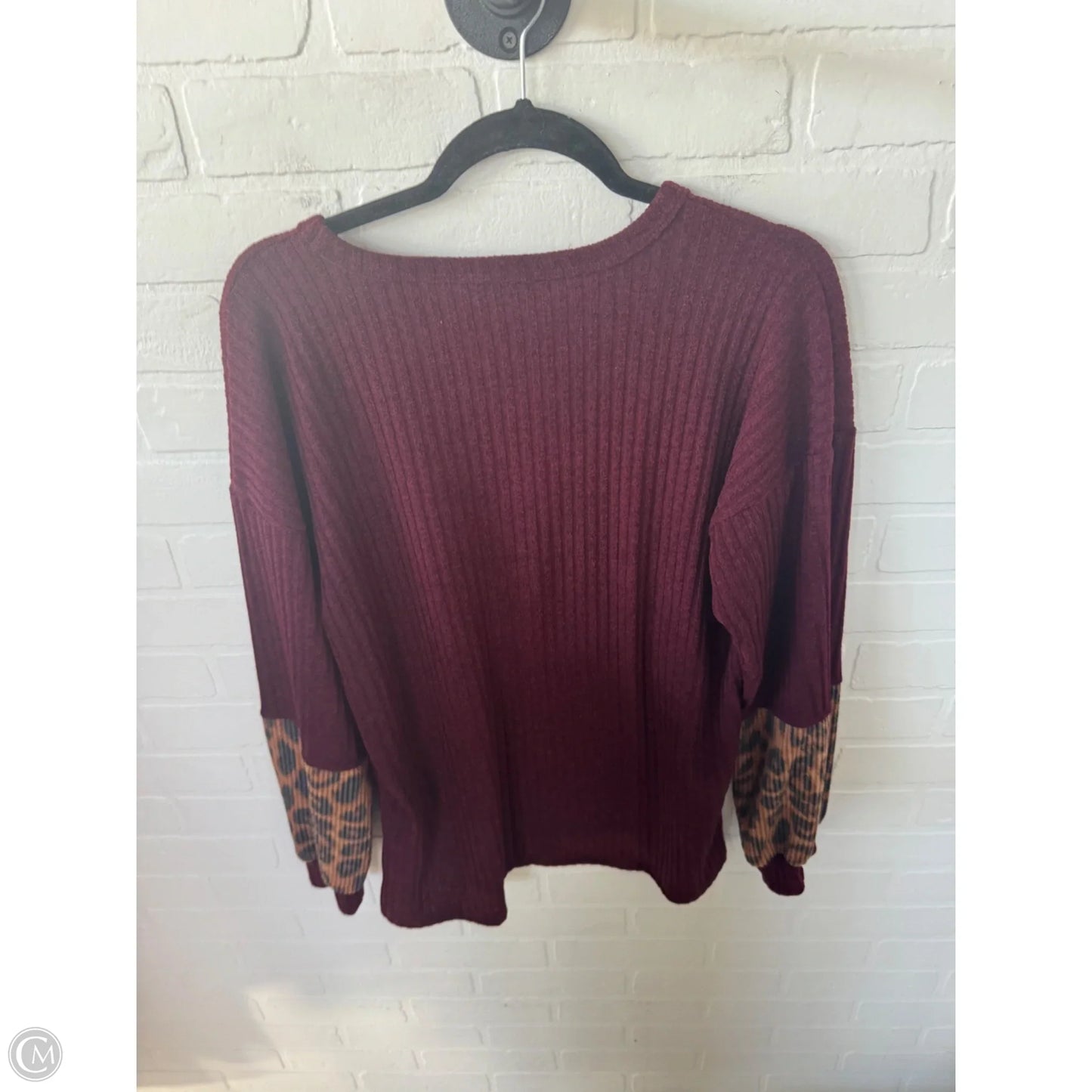 Sweater By Heimish Usa In Red & Silver, Size: Lp