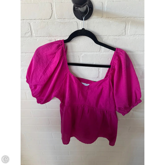 Top Short Sleeve By Nine West Apparel In Pink, Size: L