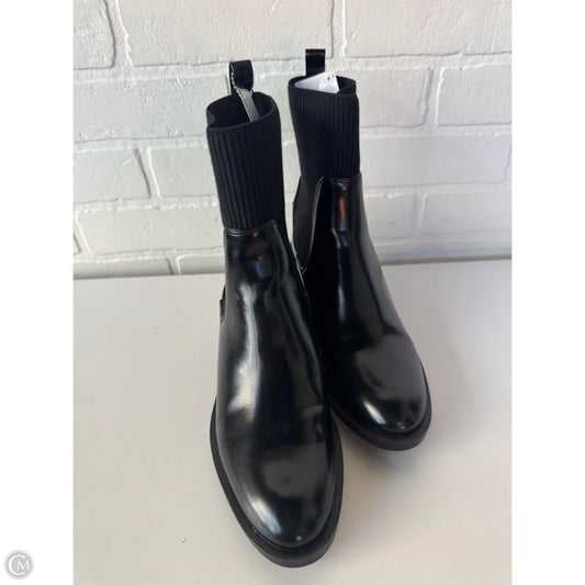 Boots Mid-calf Heels By Zara In Black, Size: 8