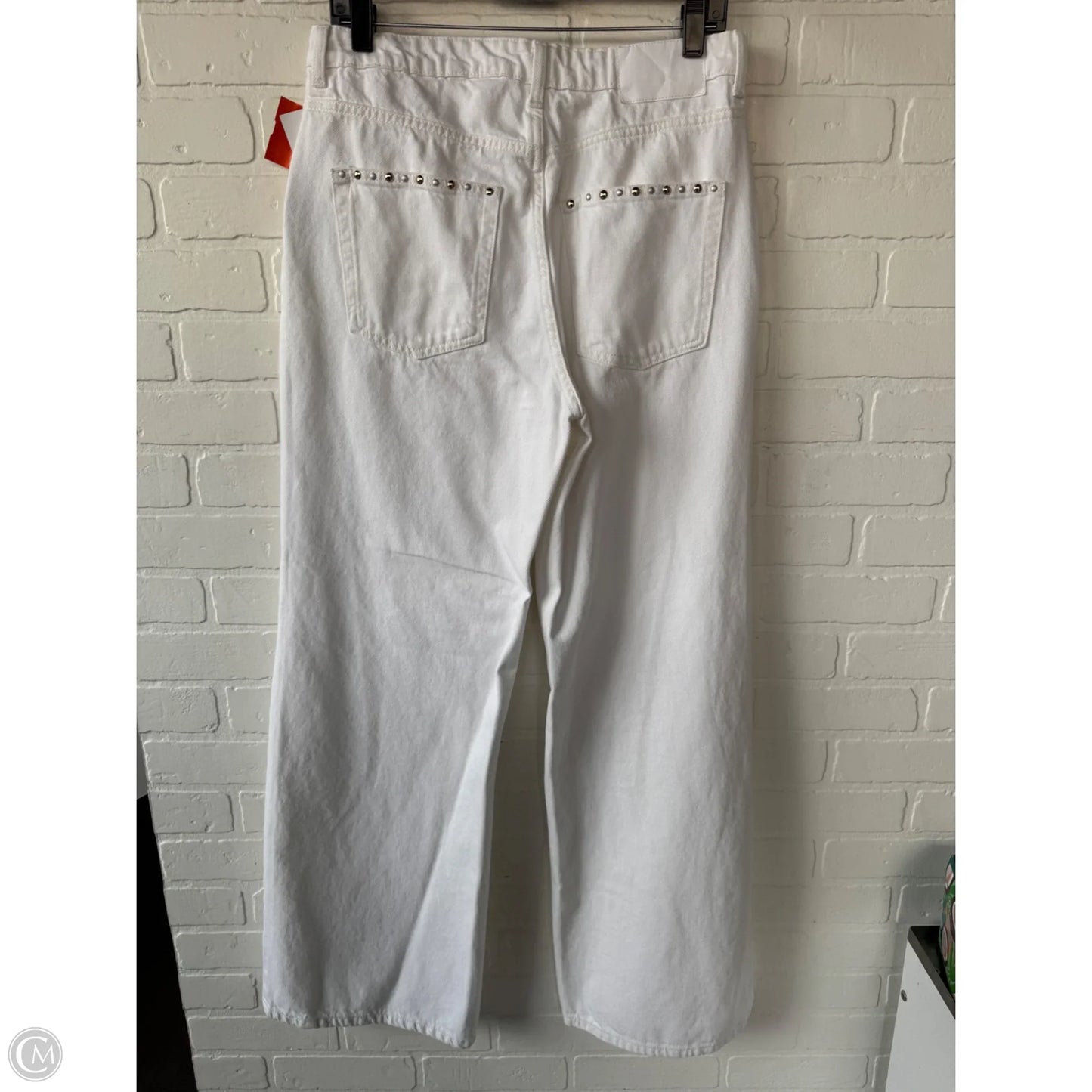 Jeans Wide Leg By Divided In White, Size: 10