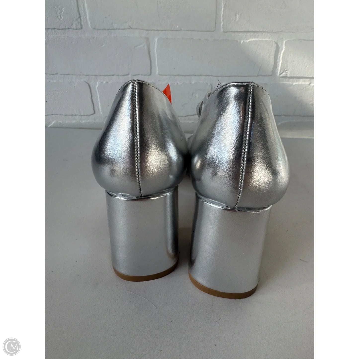 Shoes Heels Block By Cider In Silver, Size: 8