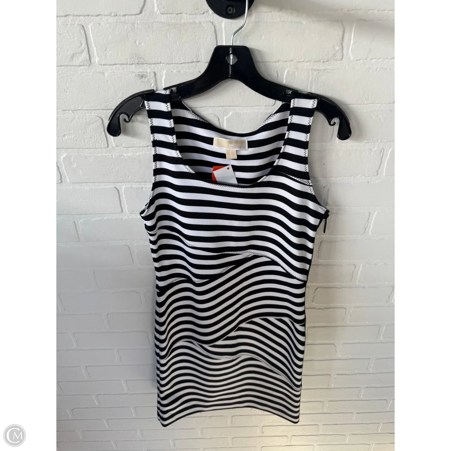 Dress Casual Midi By Michael By Michael Kors In Black & White, Size: Xs