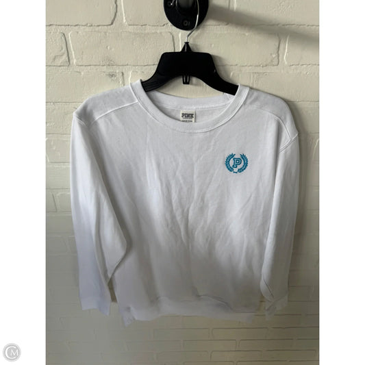 Sweatshirt Crewneck By Pink In White, Size: S