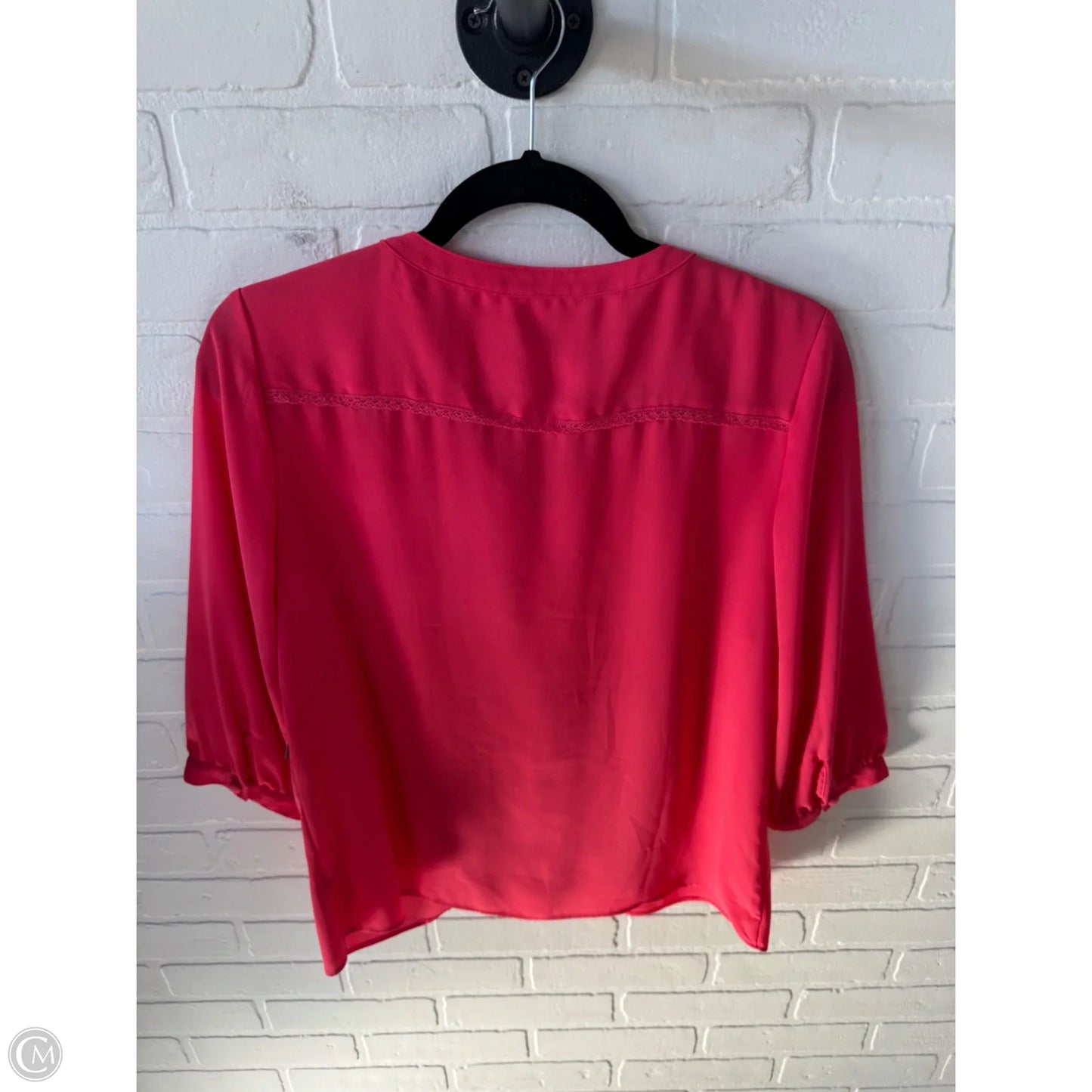 Top 3/4 Sleeve By Christopher And Banks In Coral, Size: Mp