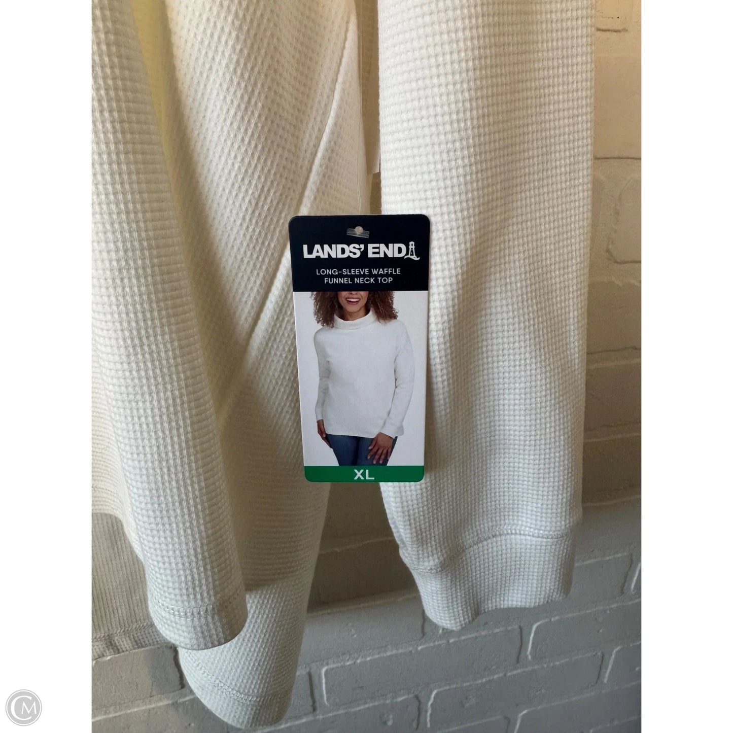 Top Long Sleeve By Lands End In White, Size: Xl