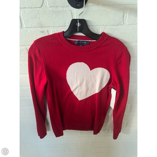 Sweater By Tommy Hilfiger In Red & White, Size: S