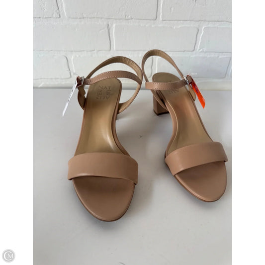 Sandals Heels Block By Naturalizer In Tan, Size: 9