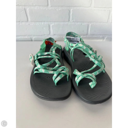 Sandals Flats By Chacos In Green & White, Size: 9