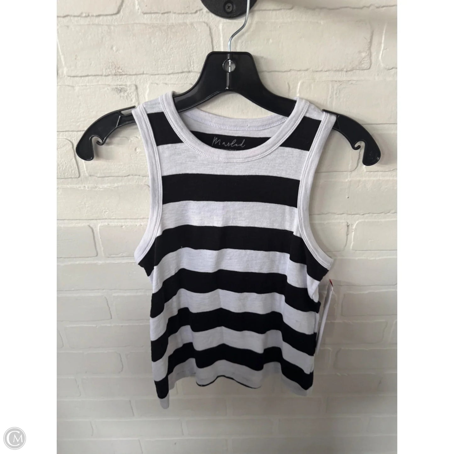Tank Top By Marled In Black & White, Size: M
