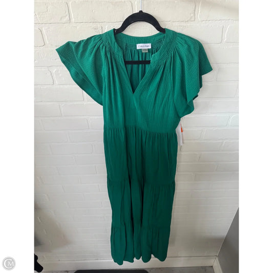 Dress Casual Maxi By Calvin Klein In Green, Size: S