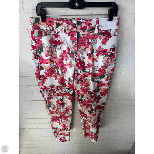 Pants Other By Liz Claiborne In Pink & White, Size: 2
