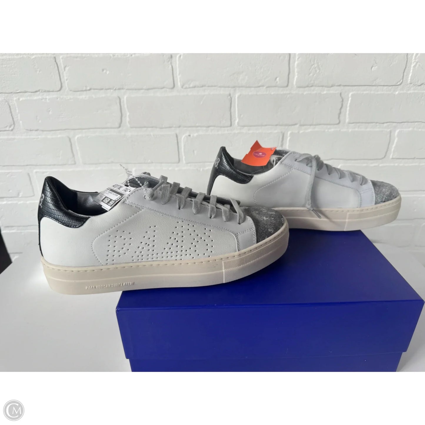 Shoes Sneakers Platform By P448 In Grey & White, Size: 10.5