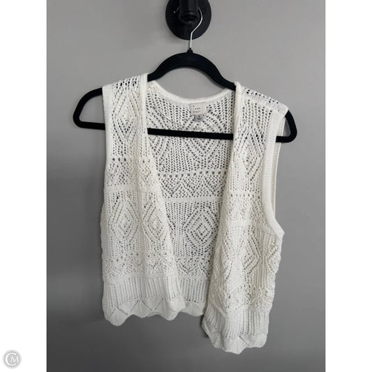 Vest Sweater By A New Day In Cream, Size: M