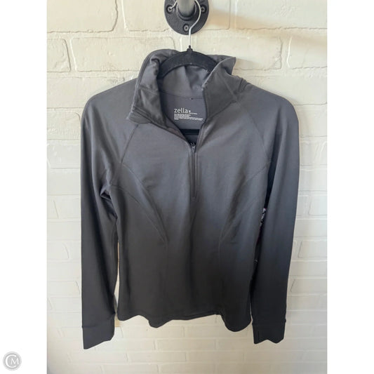 Athletic Top Long Sleeve Collar By Zella In Grey, Size: M