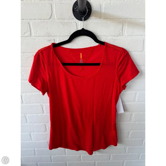 Athletic Top Short Sleeve By Lucy In Orange, Size: S