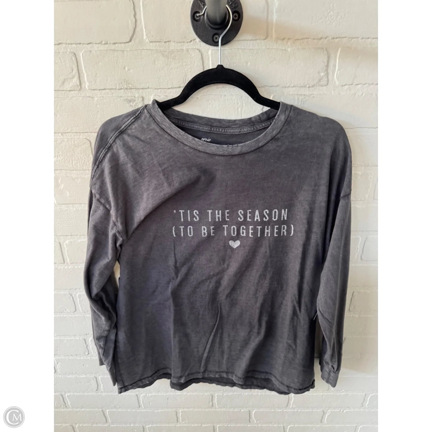 Top Long Sleeve Basic By Aerie In Grey, Size: S