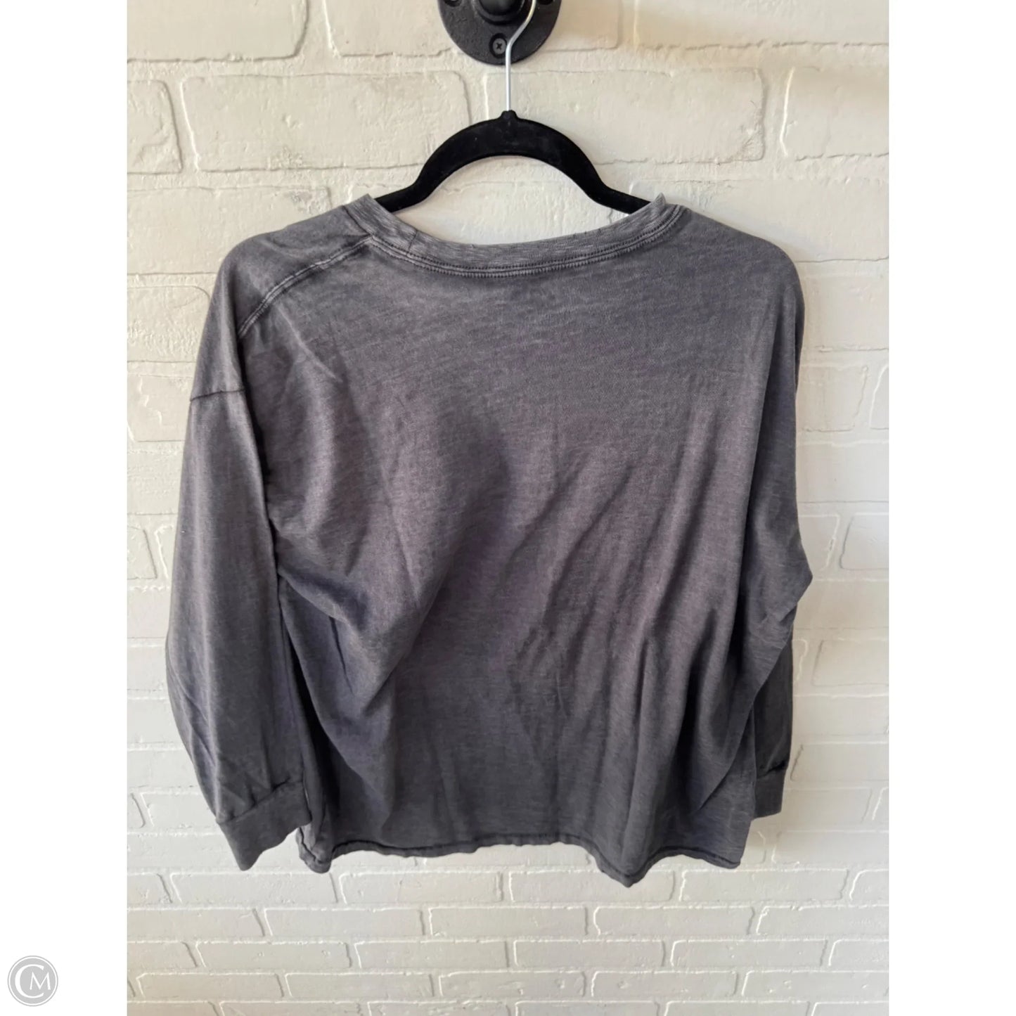 Top Long Sleeve Basic By Aerie In Grey, Size: S