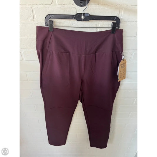 Athletic Leggings By Avalanche In Purple, Size: 16