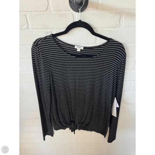 Top Long Sleeve By Dylan In Black & White, Size: S