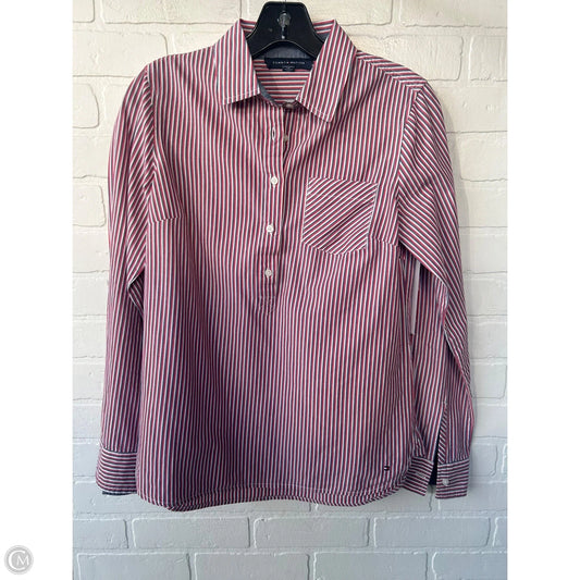 Top Long Sleeve By Tommy Hilfiger In Blue & Red & White, Size: S