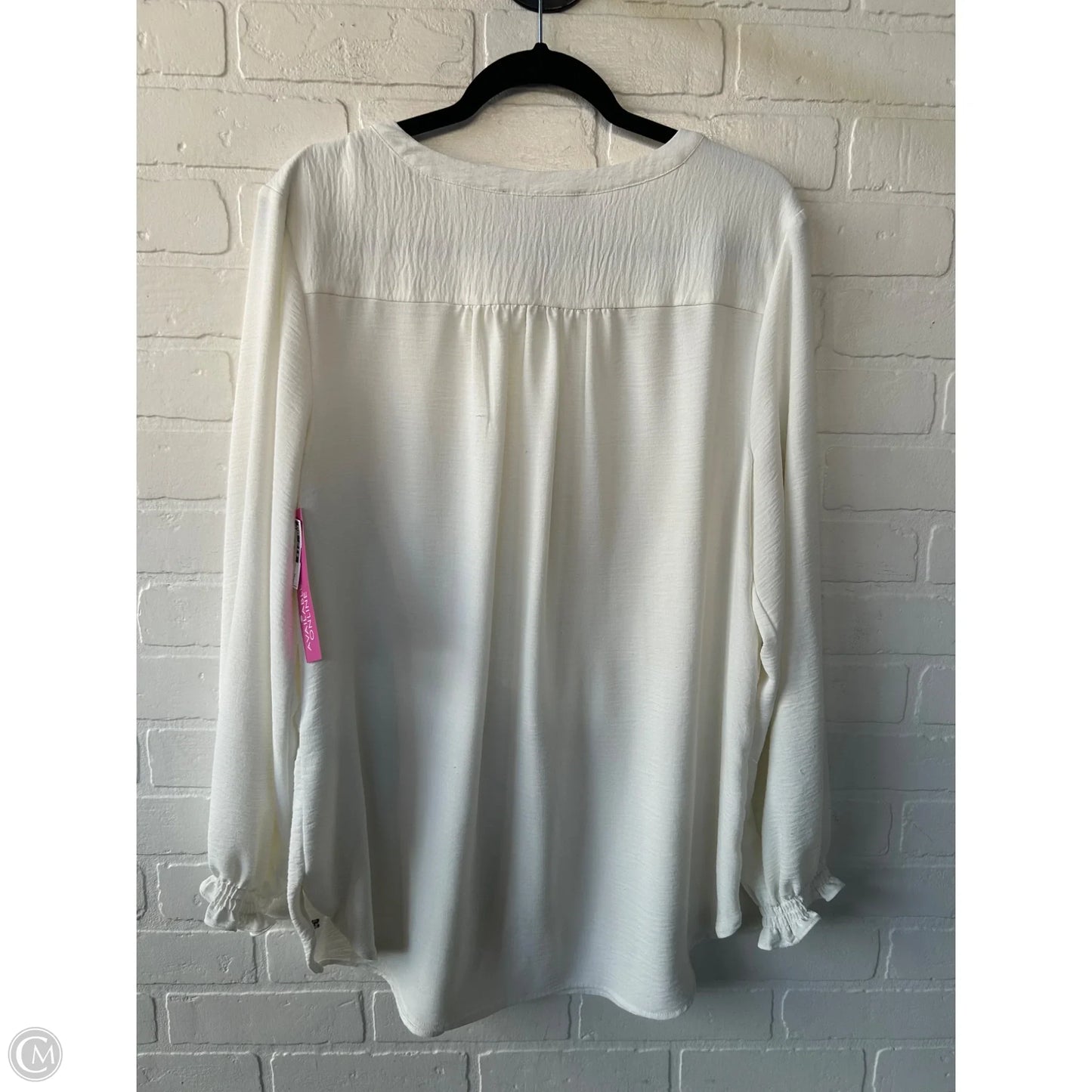 Top Long Sleeve By Tommy Hilfiger In White, Size: Xl