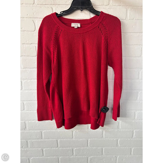 Sweater By Loft In Red, Size: L