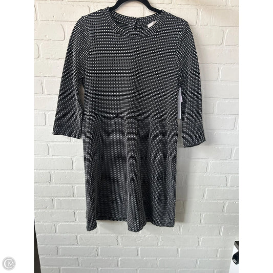 Dress Casual Midi By Loft In Black & Cream, Size: M