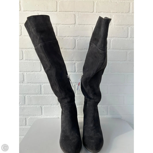 Boots Knee Heels By Steve Madden In Grey, Size: 10