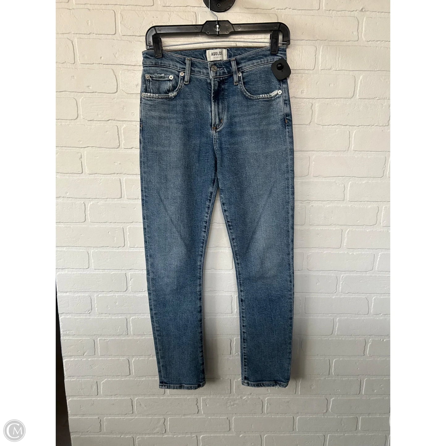Jeans Skinny By Agolde In Blue Denim, Size: 2