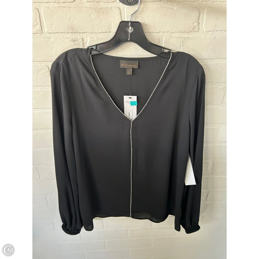 Top Long Sleeve By Bold Elements In Black, Size: S