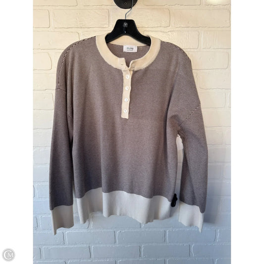 Sweater By Bluivy In Brown & Cream, Size: M