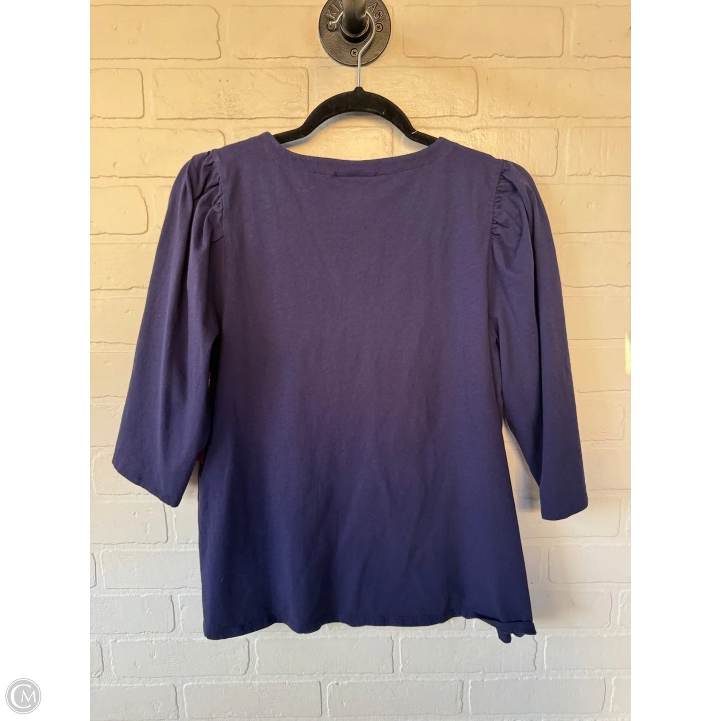 Top 3/4 Sleeve Basic By J. Jill In Blue, Size: S