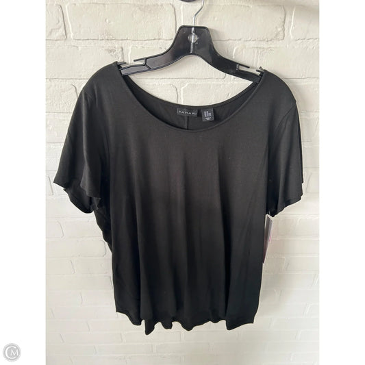 Top Short Sleeve Basic By Tahari In Black, Size: 2x