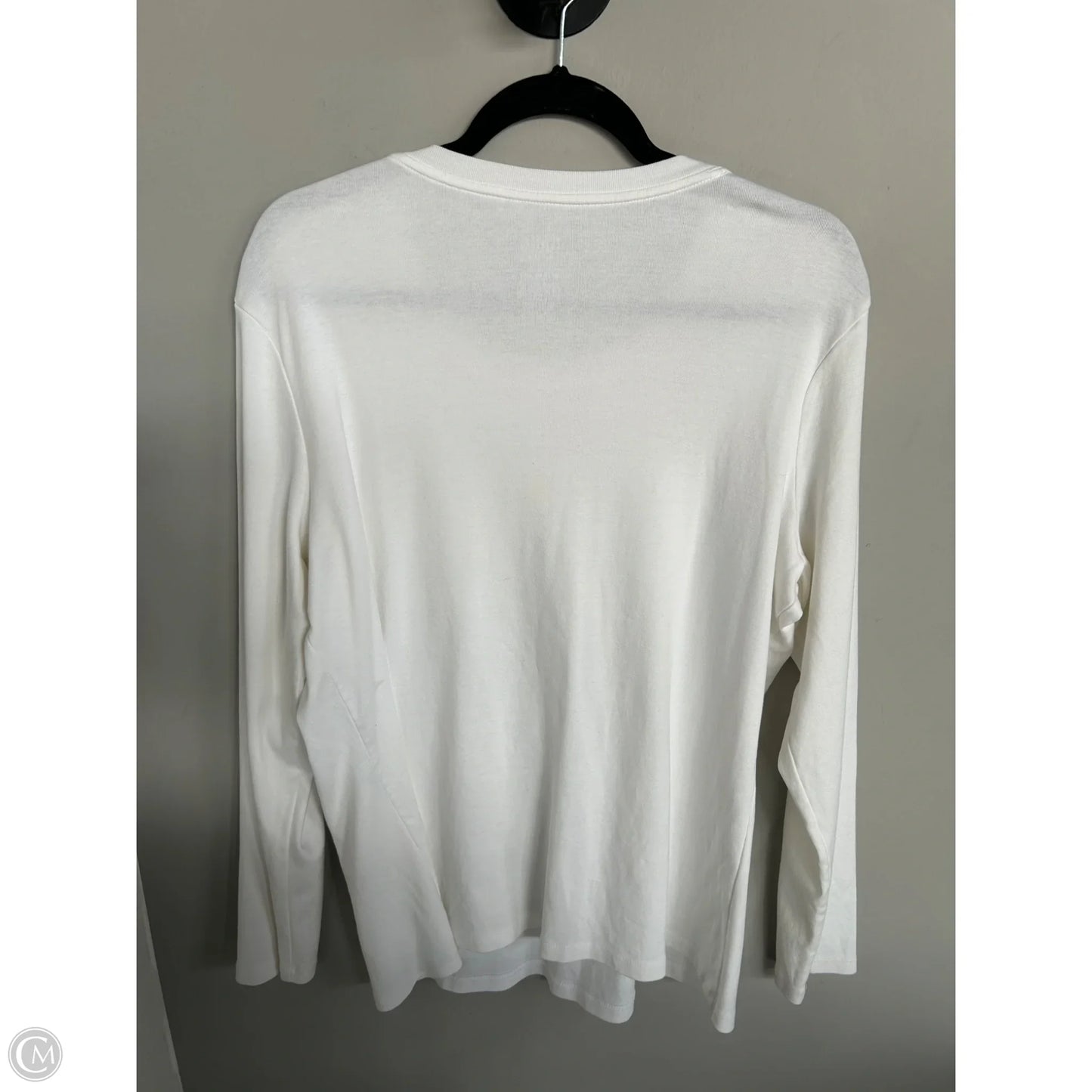Top Long Sleeve Basic By Merona In White, Size: L