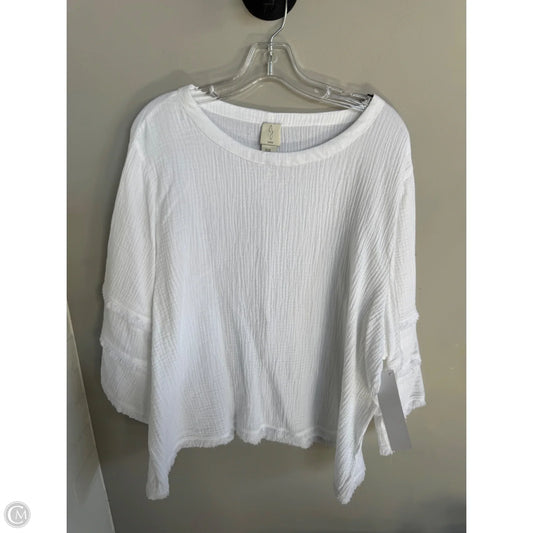 Top 3/4 Sleeve By Joie In White, Size: 2x