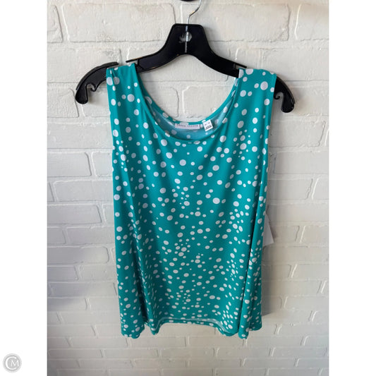 Top Sleeveless By Susan Graver In Blue & White, Size: Xl