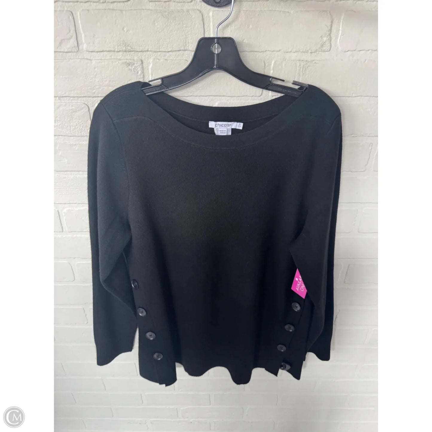 Sweater By Chicos In Black, Size: L