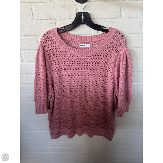 Sweater Short Sleeve By Sonoma In Pink, Size: 2x