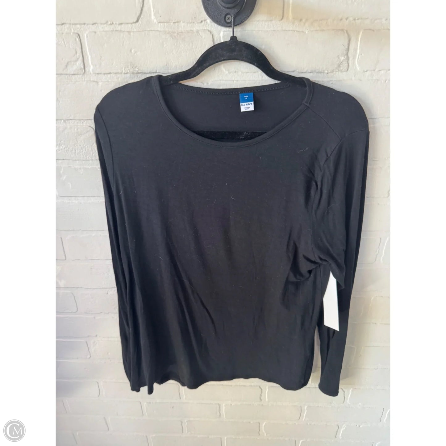 Top Long Sleeve Basic By Old Navy In Black, Size: M
