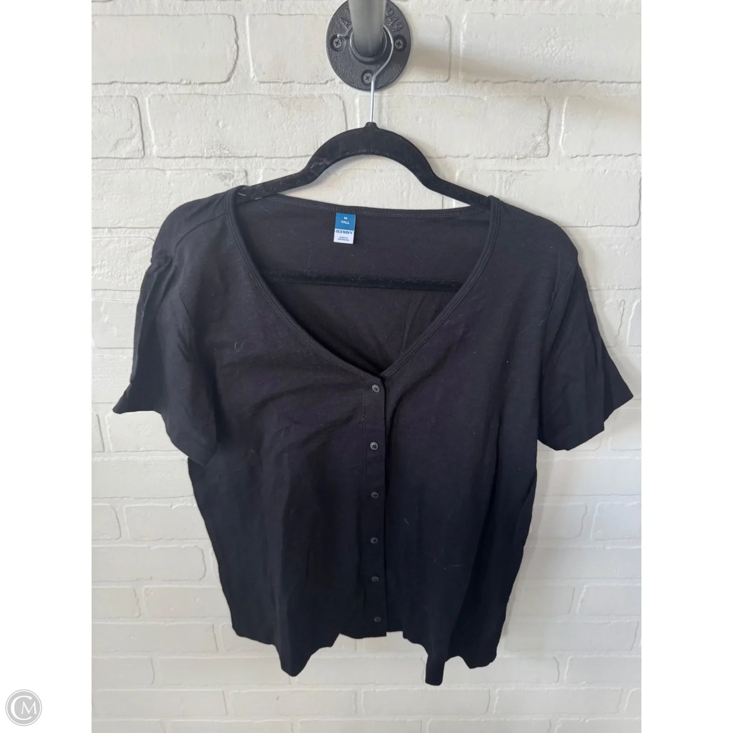 Top Short Sleeve Basic By Old Navy In Black, Size: M