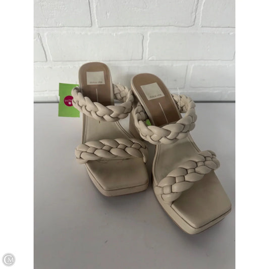Sandals Heels Block By Dolce Vita In Cream, Size: 8