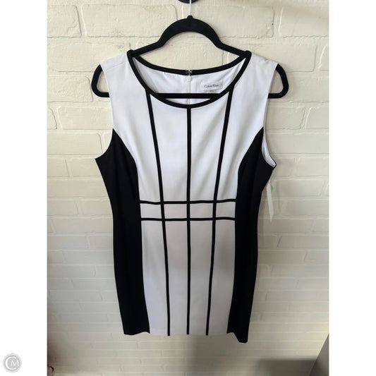 Dress Work By Calvin Klein In Black & White, Size: Xl
