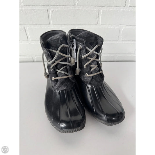 Shoes Sneakers By Sperry In Black & Grey, Size: 8