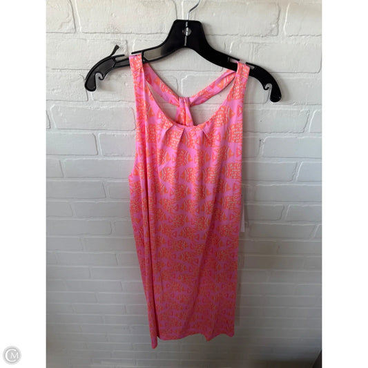 Dress Casual Short By Vineyard Vines In Orange & Pink, Size: L