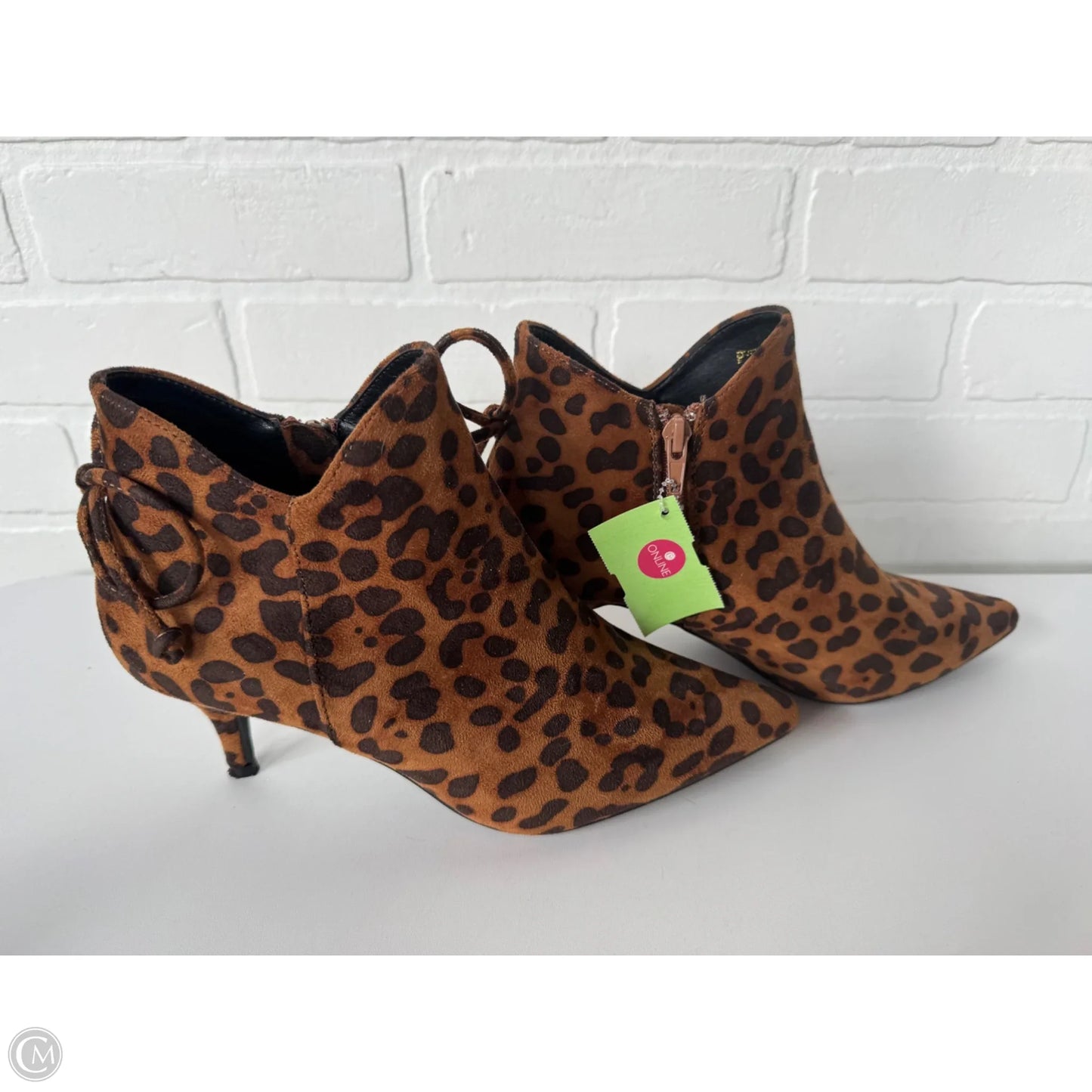Boots Ankle Heels By Clothes Mentor In Brown & Tan, Size: 7.5