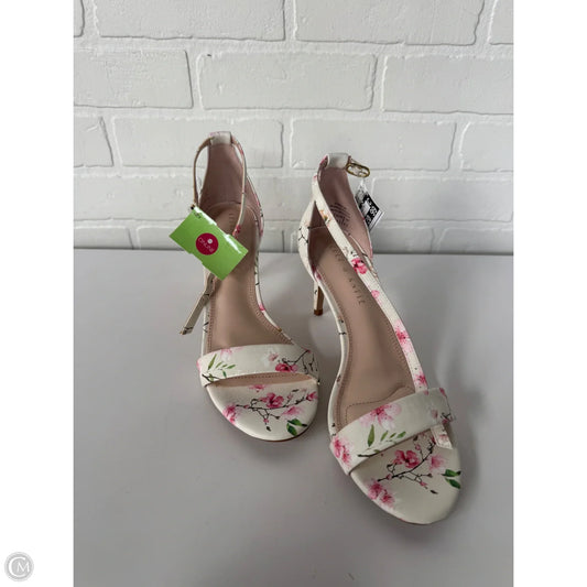 Sandals Heels Stiletto By Kelly And Katie In Purple & White, Size: 8