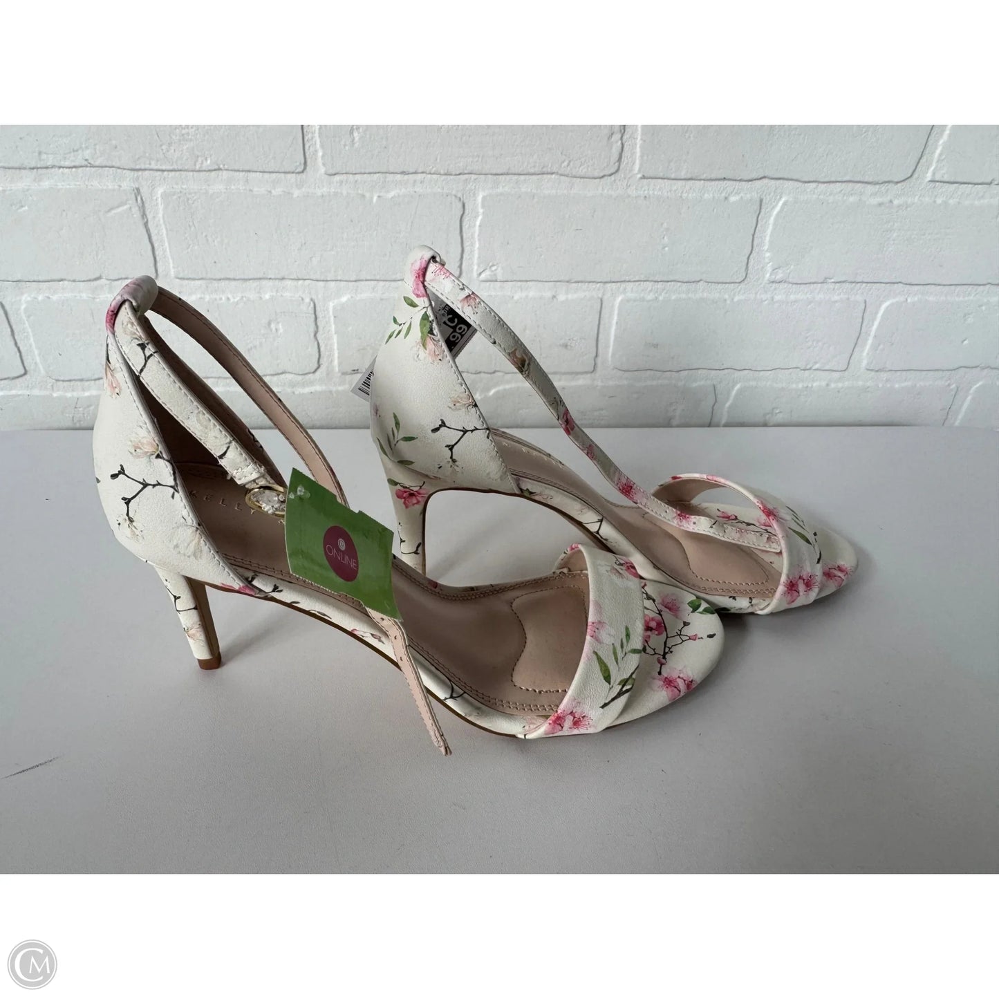 Sandals Heels Stiletto By Kelly And Katie In Purple & White, Size: 8