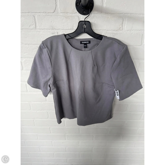 Top Short Sleeve By Express In Grey, Size: S